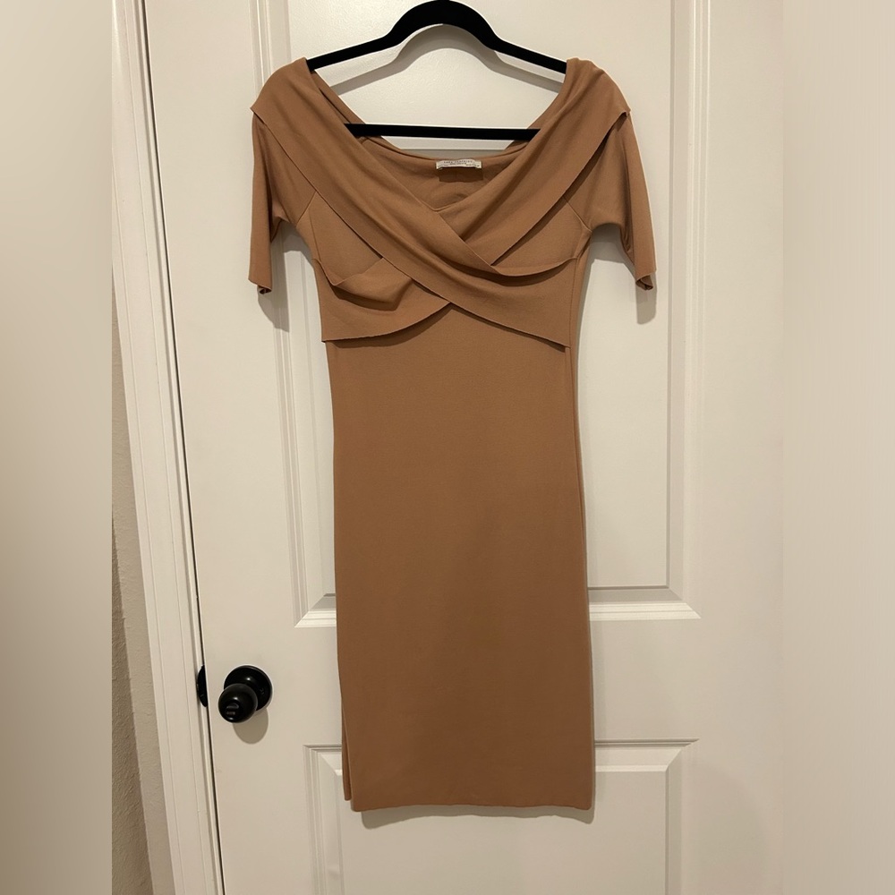 Zara Bodycon Dress - Beige - Size Small